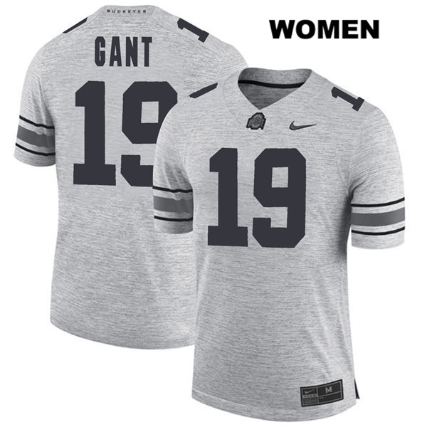 Ohio State Buckeyes Women's Dallas Gant #19 Gray Authentic Nike College NCAA Stitched Football Jersey JI19H08QC